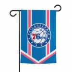 Philadelphia 76ers Garden Flag Personalized Chevron Stripes Blue Best Selling