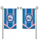 Philadelphia 76ers Garden Flag Personalized Chevron Stripes Blue Best Selling