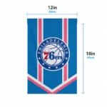 Philadelphia 76ers Garden Flag Personalized Chevron Stripes Blue Best Selling