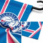 Philadelphia 76ers Garden Flag Personalized Chevron Stripes Blue Best Selling