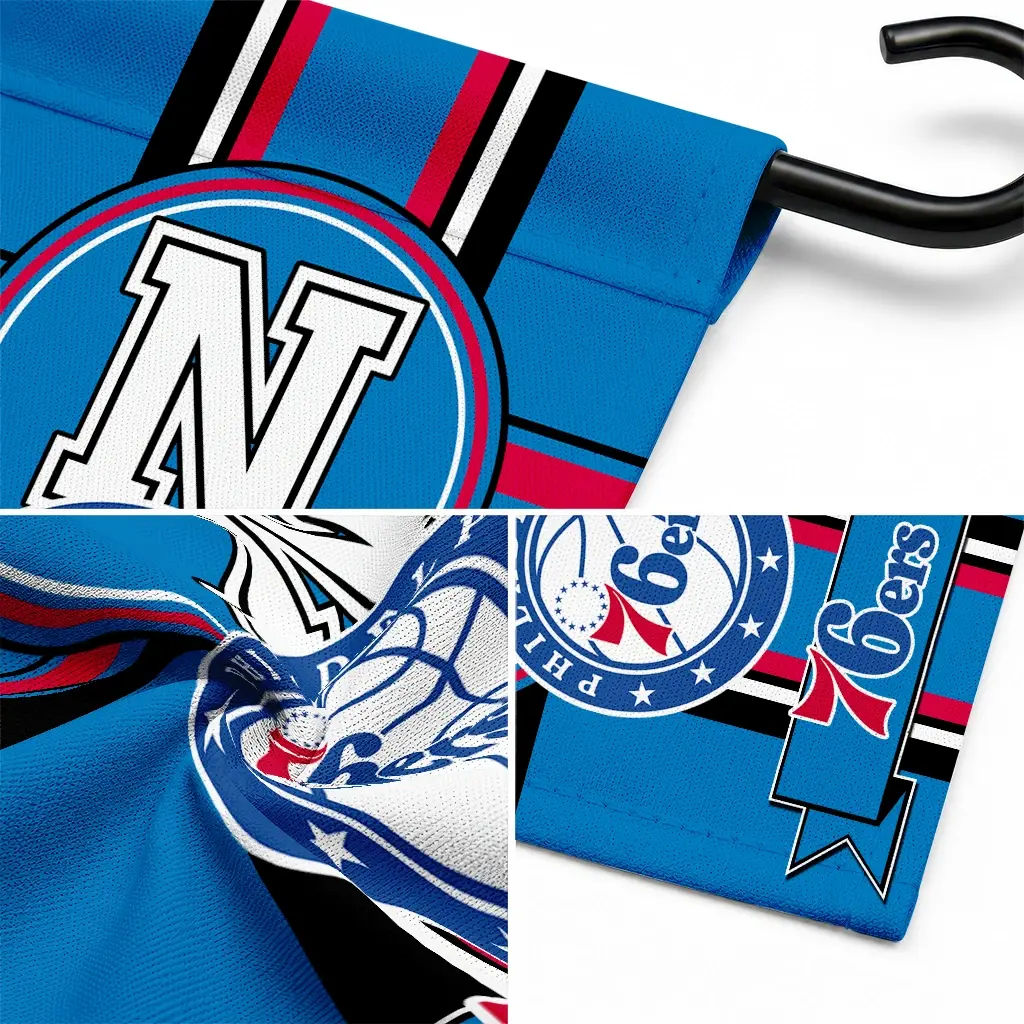 Philadelphia 76ers Garden Flag Personalized Circle Medallion Blue Latest Model Philadelphia 76ers Garden Flag Personalized Circle Medallion Blue Latest Model