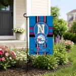 Philadelphia 76ers Garden Flag Personalized Circle Medallion Blue Best Selling