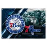 Philadelphia 76ers House Flag Custom Diagonal Stripes Blue Best Selling
