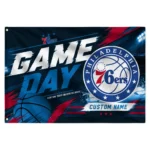 Philadelphia 76ers House Flag Custom Energy Brushstrokes Blue Best Selling