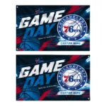 Philadelphia 76ers House Flag Custom Energy Brushstrokes Blue Best Selling