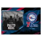 Philadelphia 76ers House Flag Customized Framed Photo Blue Black Best Selling