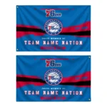 Philadelphia 76ers House Flag Personalized Brushed Streaks Blue Best Selling
