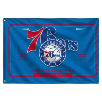 Philadelphia 76ers House Flag Personalized Ornate Border Blue Best Selling