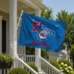 Philadelphia 76ers House Flag Personalized Ornate Border Blue Best Selling
