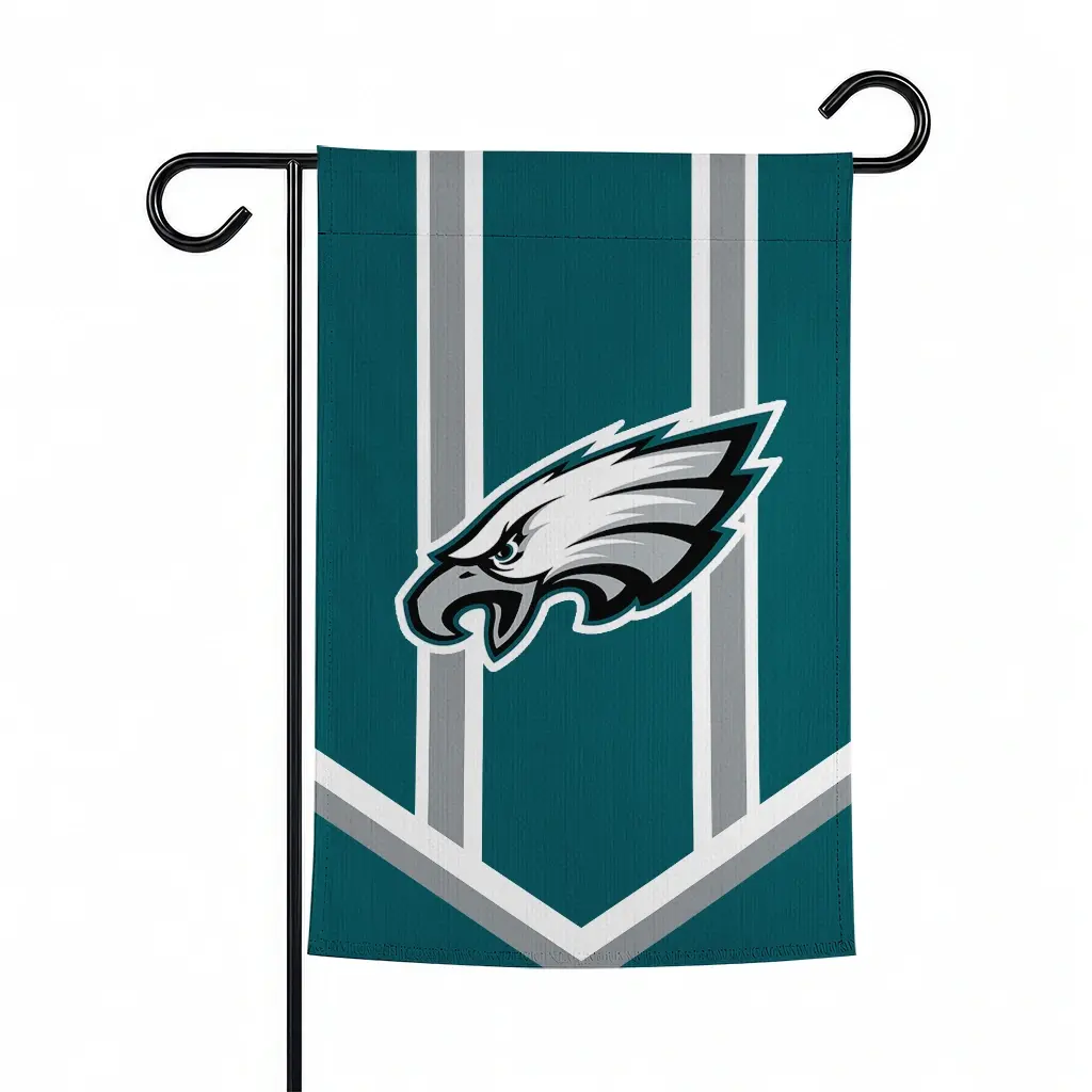 Philadelphia Eagles Garden Flag Custom Chevron Stripes Green Best Selling Philadelphia Eagles Garden Flag Custom Chevron Stripes Green Best Selling