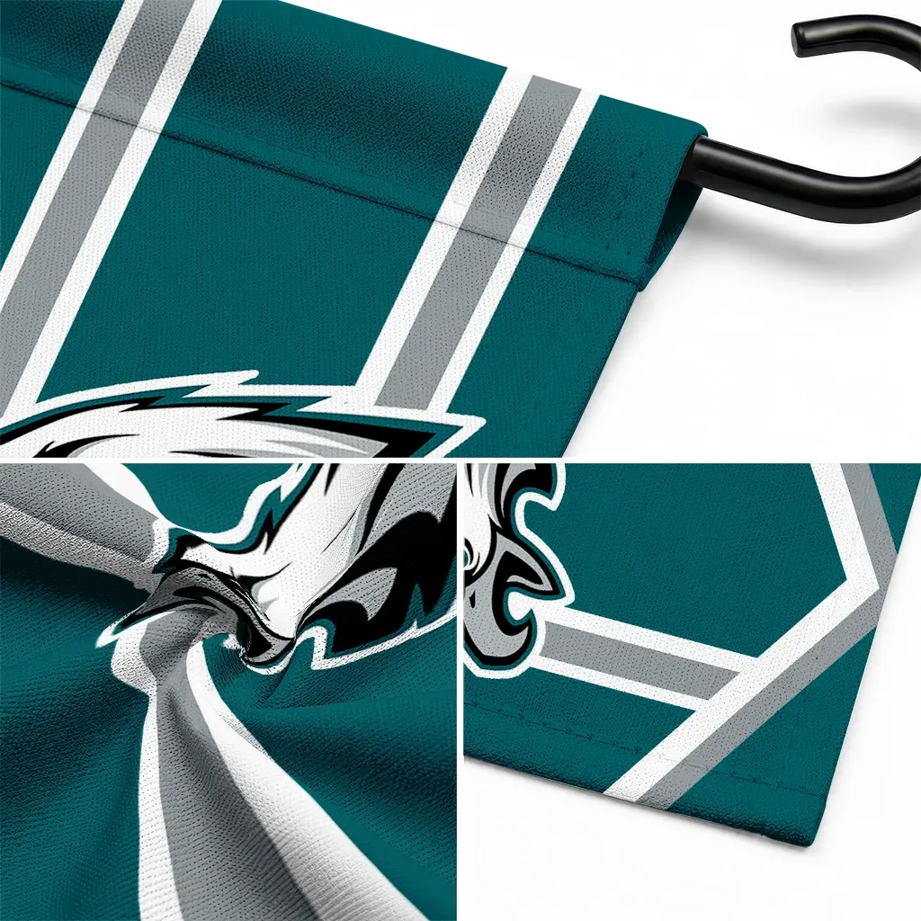 Philadelphia Eagles Garden Flag Custom Chevron Stripes Green Latest Model Philadelphia Eagles Garden Flag Custom Chevron Stripes Green Latest Model