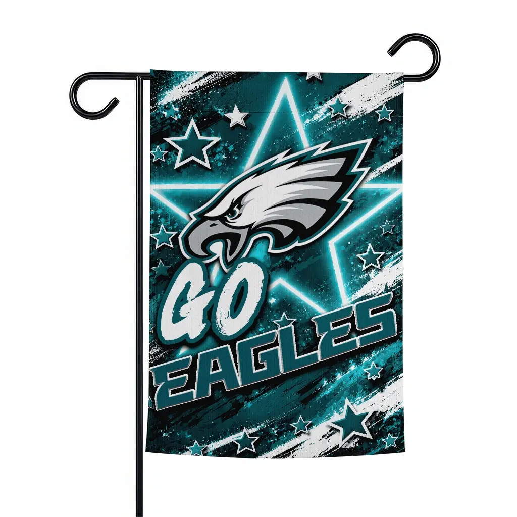 Philadelphia Eagles Garden Flag Customized Glowing Star Green Best Selling Philadelphia Eagles Garden Flag Customized Glowing Star Green Best Selling