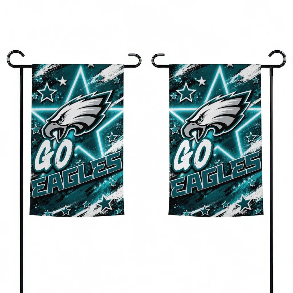 Philadelphia Eagles Garden Flag Customized Glowing Star Green Fashion Forward Philadelphia Eagles Garden Flag Customized Glowing Star Green Fashion Forward