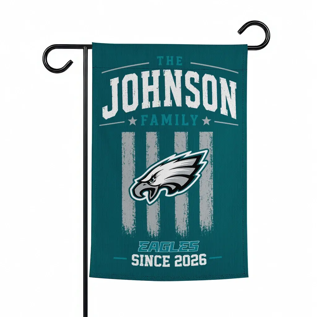 Philadelphia Eagles Garden Flag Personalized Distressed Stripes Green Best Selling Philadelphia Eagles Garden Flag Personalized Distressed Stripes Green Best Selling