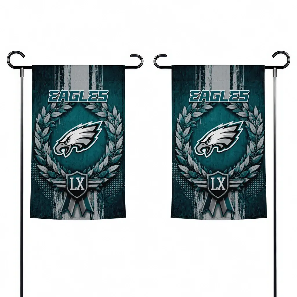 Philadelphia Eagles Garden Flag Personalized Laurel Wreath Green Fashion Forward Philadelphia Eagles Garden Flag Personalized Laurel Wreath Green Fashion Forward