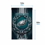 Philadelphia Eagles Garden Flag Personalized Laurel Wreath Green Best Selling
