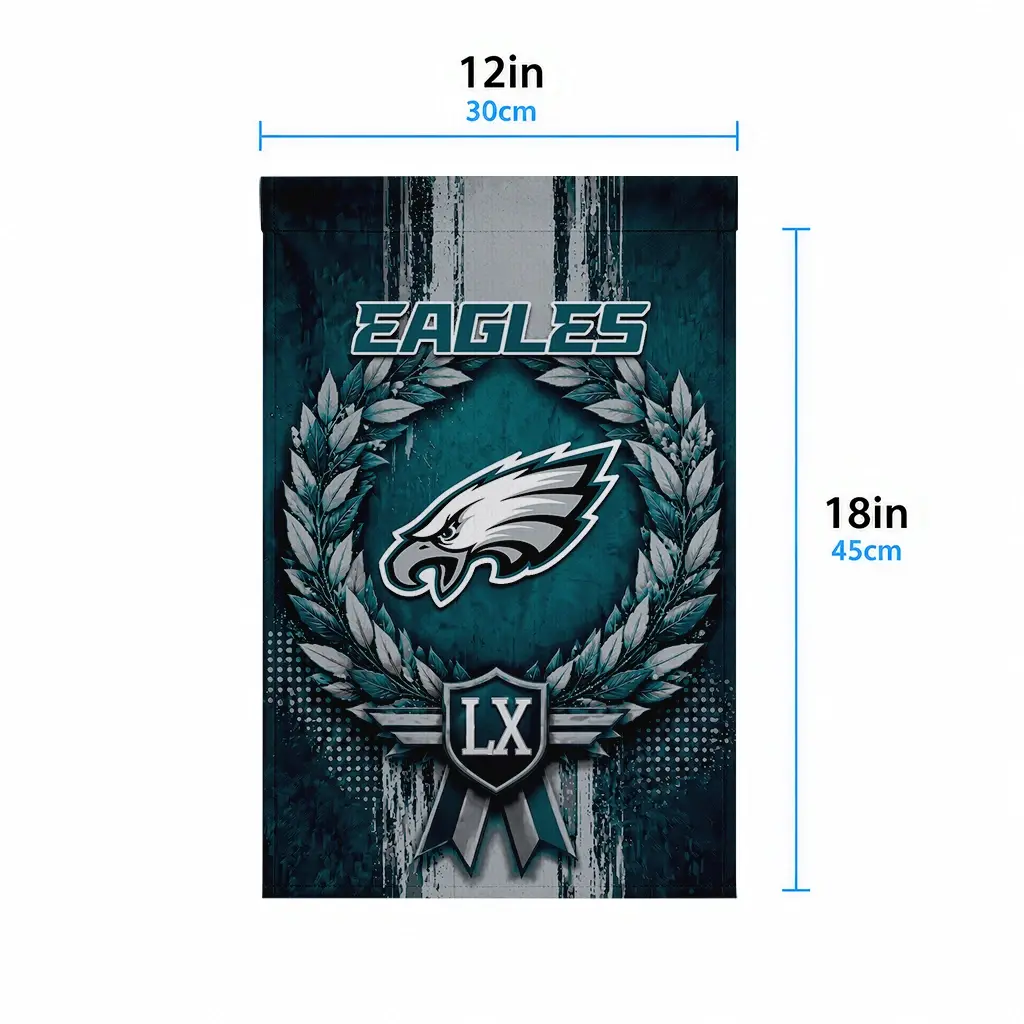 Philadelphia Eagles Garden Flag Personalized Laurel Wreath Green High Quality Philadelphia Eagles Garden Flag Personalized Laurel Wreath Green High Quality
