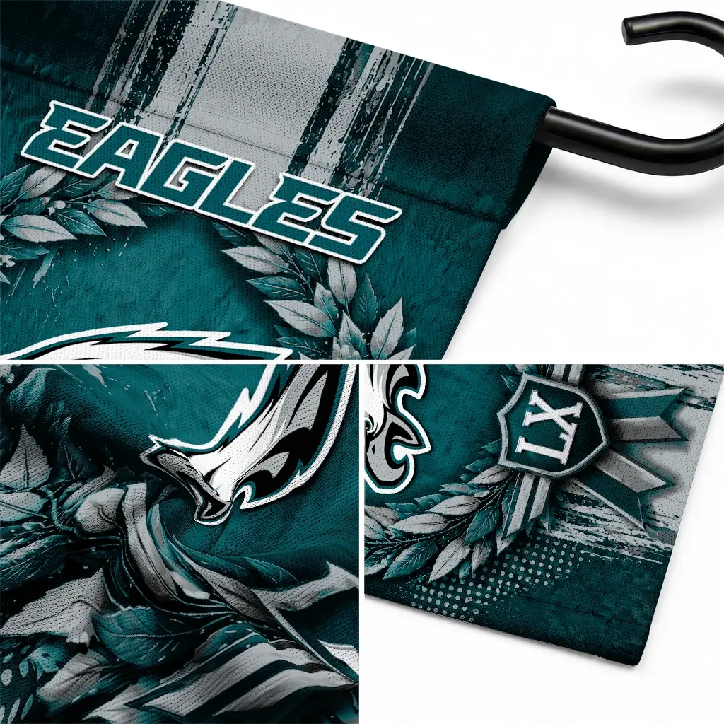 Philadelphia Eagles Garden Flag Personalized Laurel Wreath Green Latest Model Philadelphia Eagles Garden Flag Personalized Laurel Wreath Green Latest Model