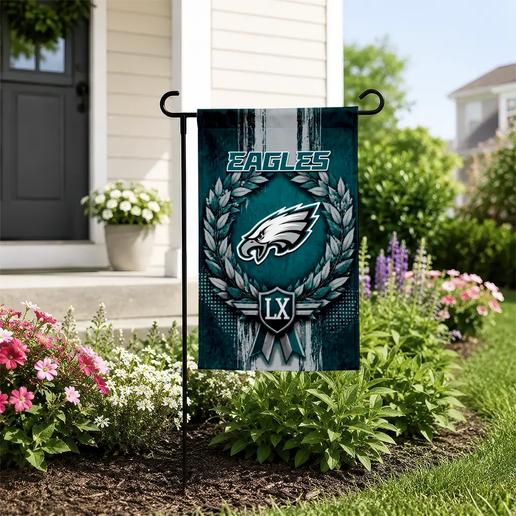 Philadelphia Eagles Garden Flag Personalized Laurel Wreath Green New Arrival Philadelphia Eagles Garden Flag Personalized Laurel Wreath Green New Arrival