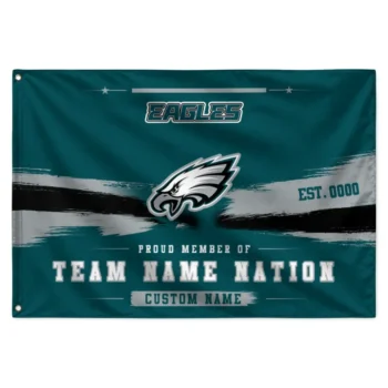 Philadelphia Eagles House Flag Custom Brushed Streaks Green Best Selling
