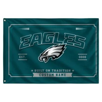 Philadelphia Eagles House Flag Custom Ornate Border Green Best Selling