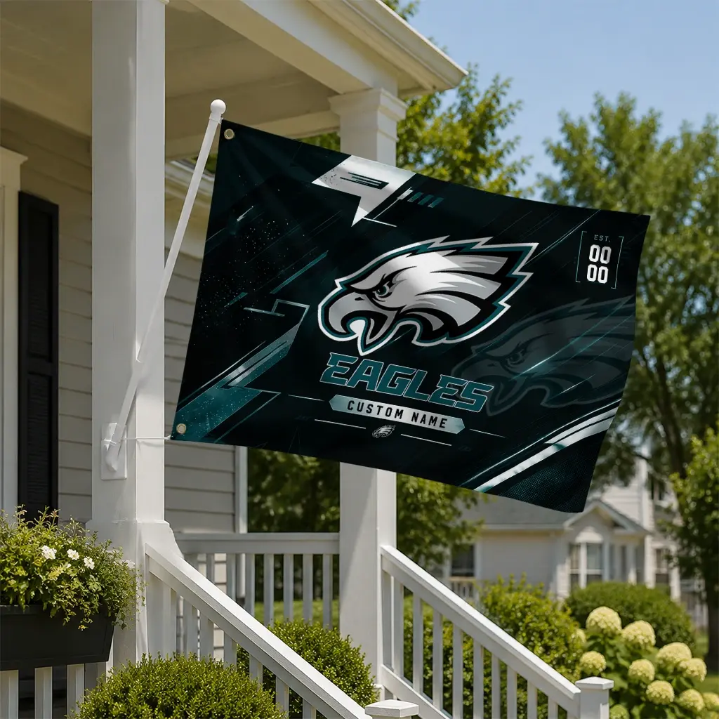 Philadelphia Eagles House Flag Personalized Speed Slashes Green New Arrival Philadelphia Eagles House Flag Personalized Speed Slashes Green New Arrival