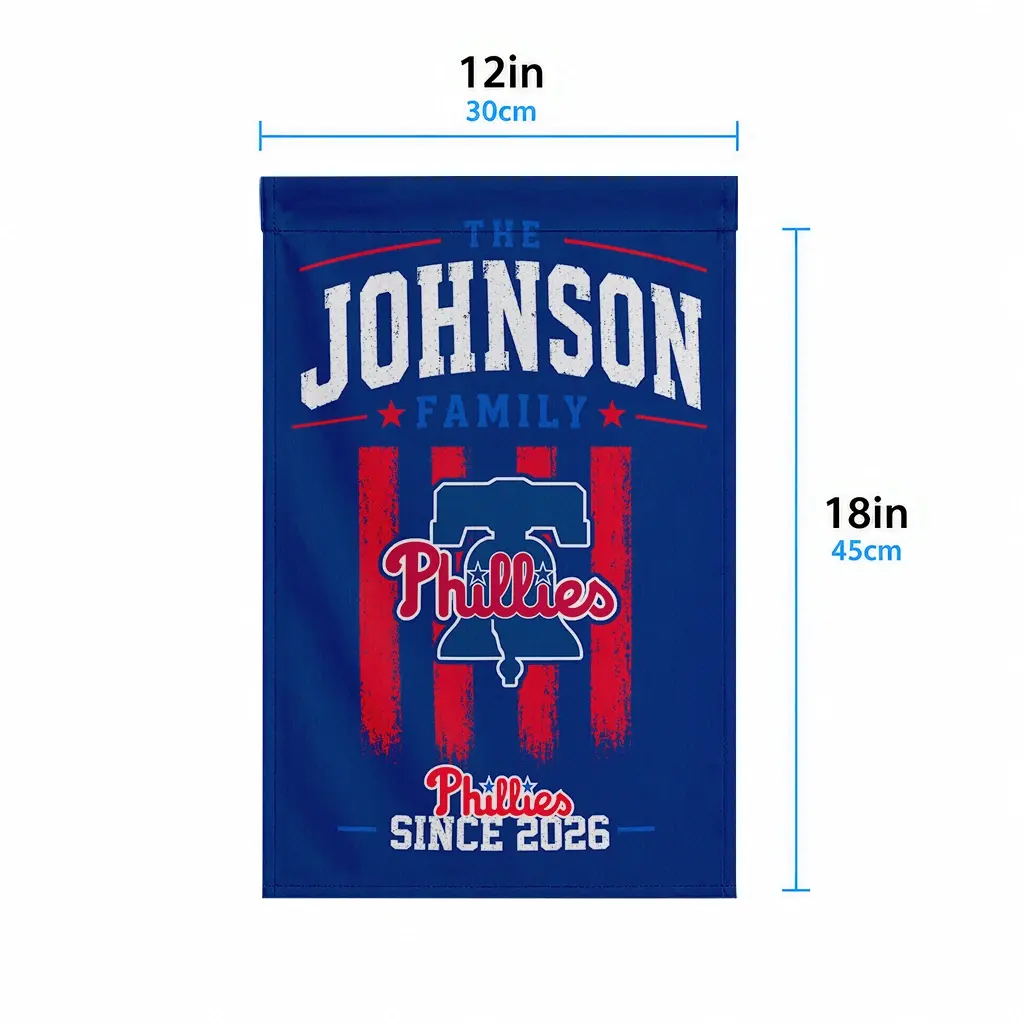 Philadelphia Phillies Garden Flag Custom Distressed Stripes Blue High Quality Philadelphia Phillies Garden Flag Custom Distressed Stripes Blue High Quality