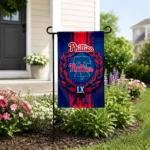 Philadelphia Phillies Garden Flag Custom Laurel Wreath Blue Best Selling