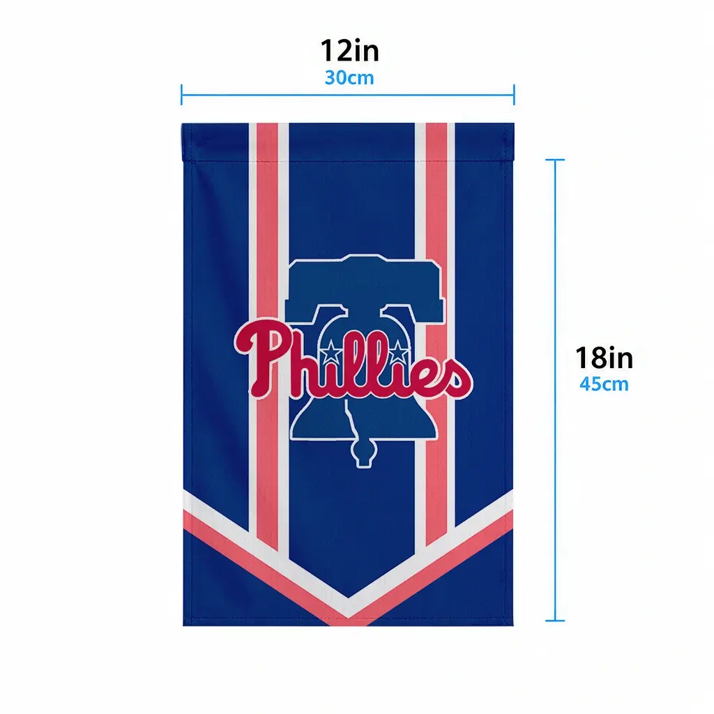 Philadelphia Phillies Garden Flag Customized Chevron Stripes Blue High Quality Philadelphia Phillies Garden Flag Customized Chevron Stripes Blue High Quality