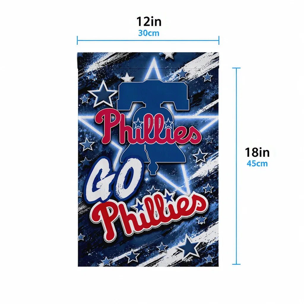 Philadelphia Phillies Garden Flag Personalized Glowing Star Blue High Quality Philadelphia Phillies Garden Flag Personalized Glowing Star Blue High Quality