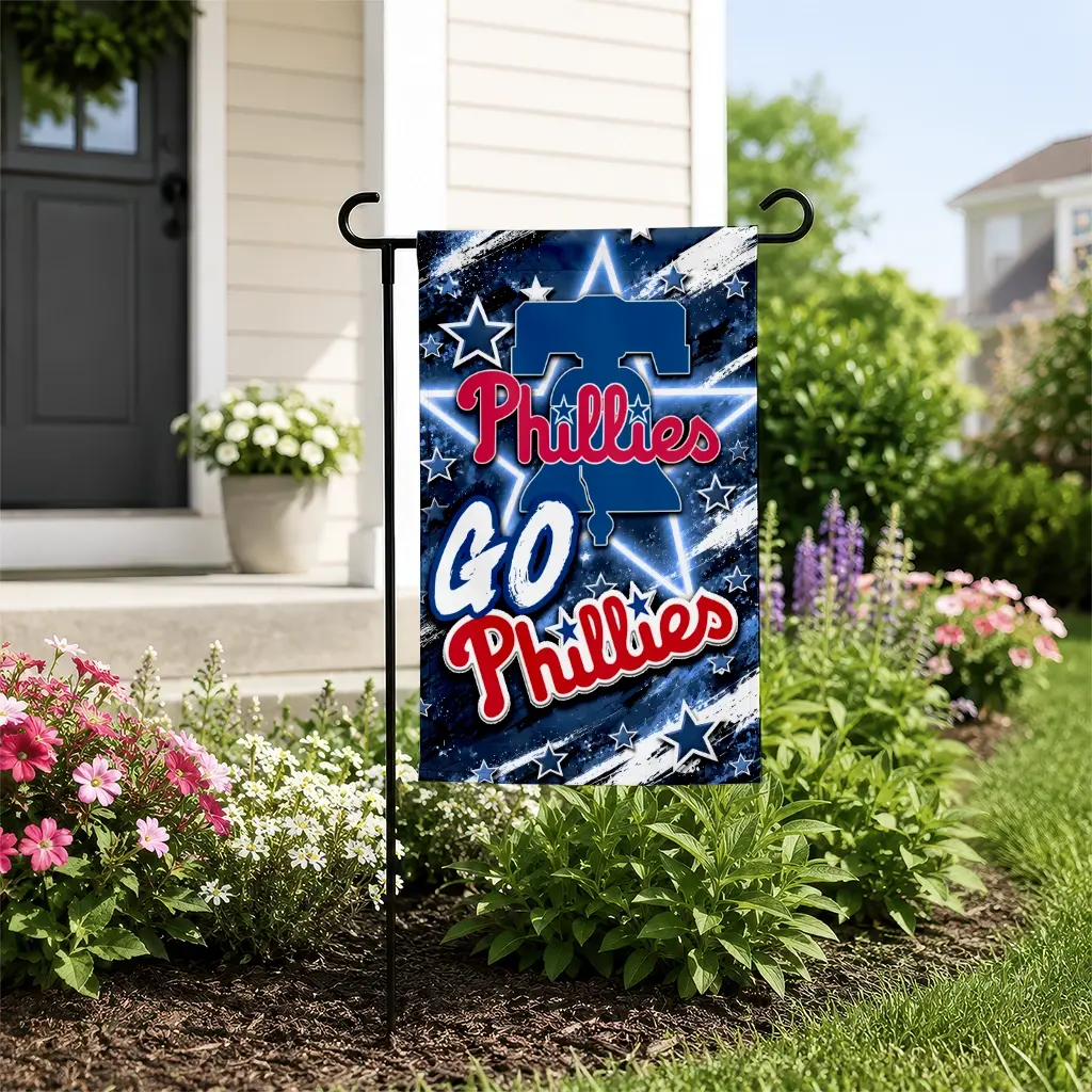 Philadelphia Phillies Garden Flag Personalized Glowing Star Blue New Arrival Philadelphia Phillies Garden Flag Personalized Glowing Star Blue New Arrival