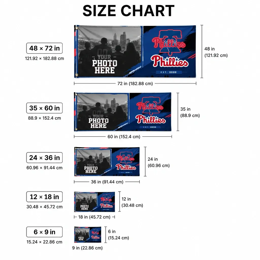 Philadelphia Phillies House Flag Custom Framed Photo Blue Black High Quality Philadelphia Phillies House Flag Custom Framed Photo Blue Black High Quality