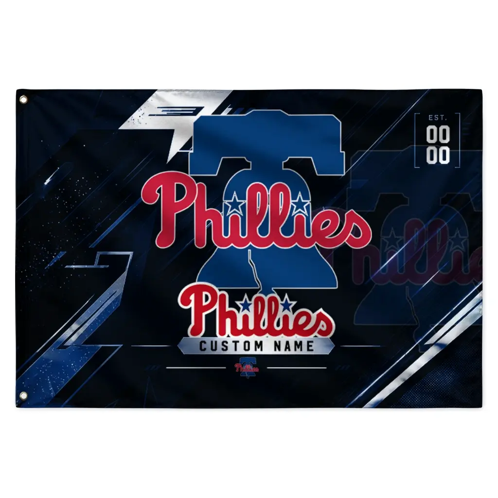 Philadelphia Phillies House Flag Custom Speed Slashes Blue Best Selling Philadelphia Phillies House Flag Custom Speed Slashes Blue Best Selling