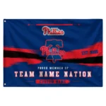 Philadelphia Phillies House Flag Customized Brushed Streaks Blue Best Selling