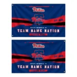 Philadelphia Phillies House Flag Customized Brushed Streaks Blue Best Selling