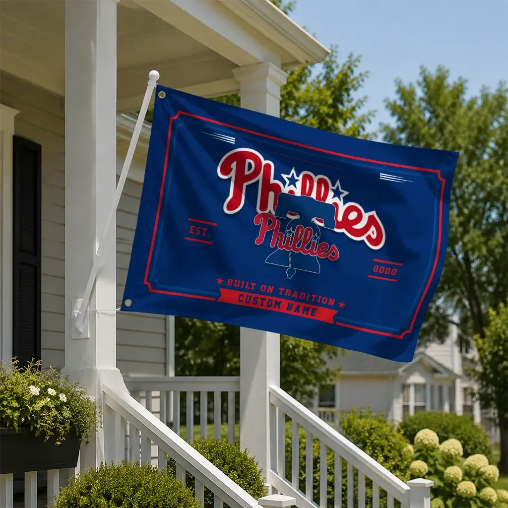 Philadelphia Phillies House Flag Customized Ornate Border Blue New Arrival Philadelphia Phillies House Flag Customized Ornate Border Blue New Arrival