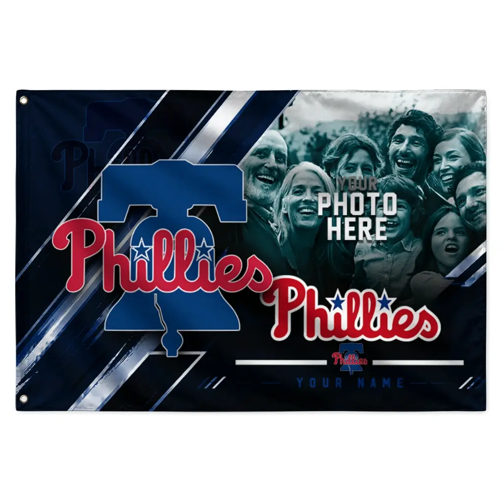 Philadelphia Phillies House Flag Personalized Diagonal Stripes Blue Best Selling Philadelphia Phillies House Flag Personalized Diagonal Stripes Blue Best Selling