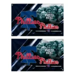 Philadelphia Phillies House Flag Personalized Diagonal Stripes Blue Best Selling