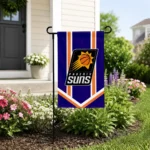 Phoenix Suns Garden Flag Custom Chevron Stripes Purple Best Selling