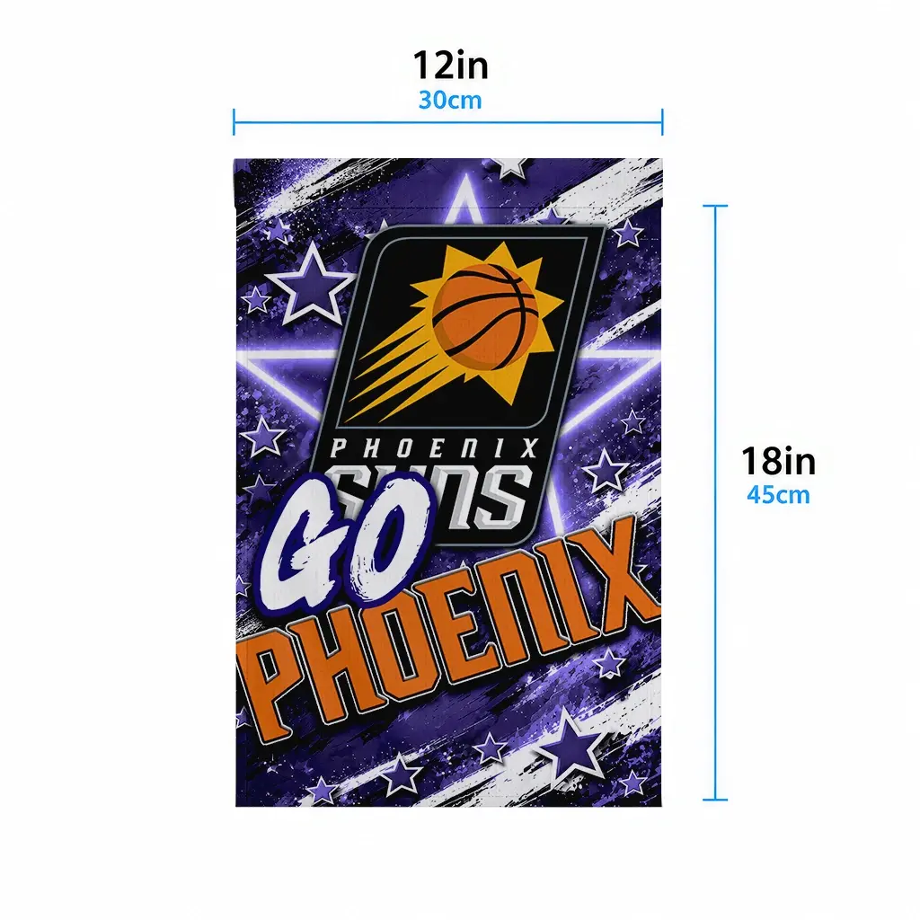 Phoenix Suns Garden Flag Customized Glowing Star Purple High Quality Phoenix Suns Garden Flag Customized Glowing Star Purple High Quality