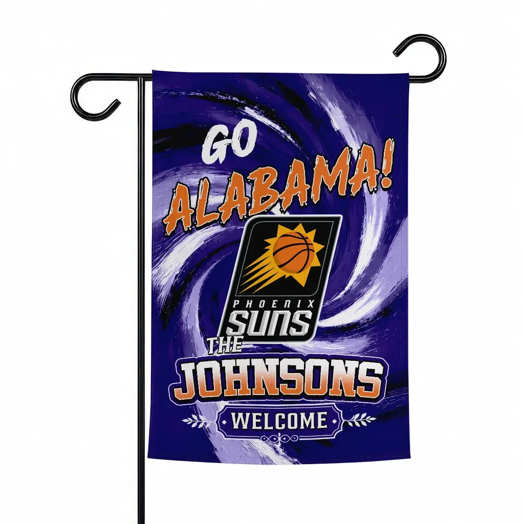Phoenix Suns Garden Flag Customized Swirl Vortex Purple Best Selling Phoenix Suns Garden Flag Customized Swirl Vortex Purple Best Selling