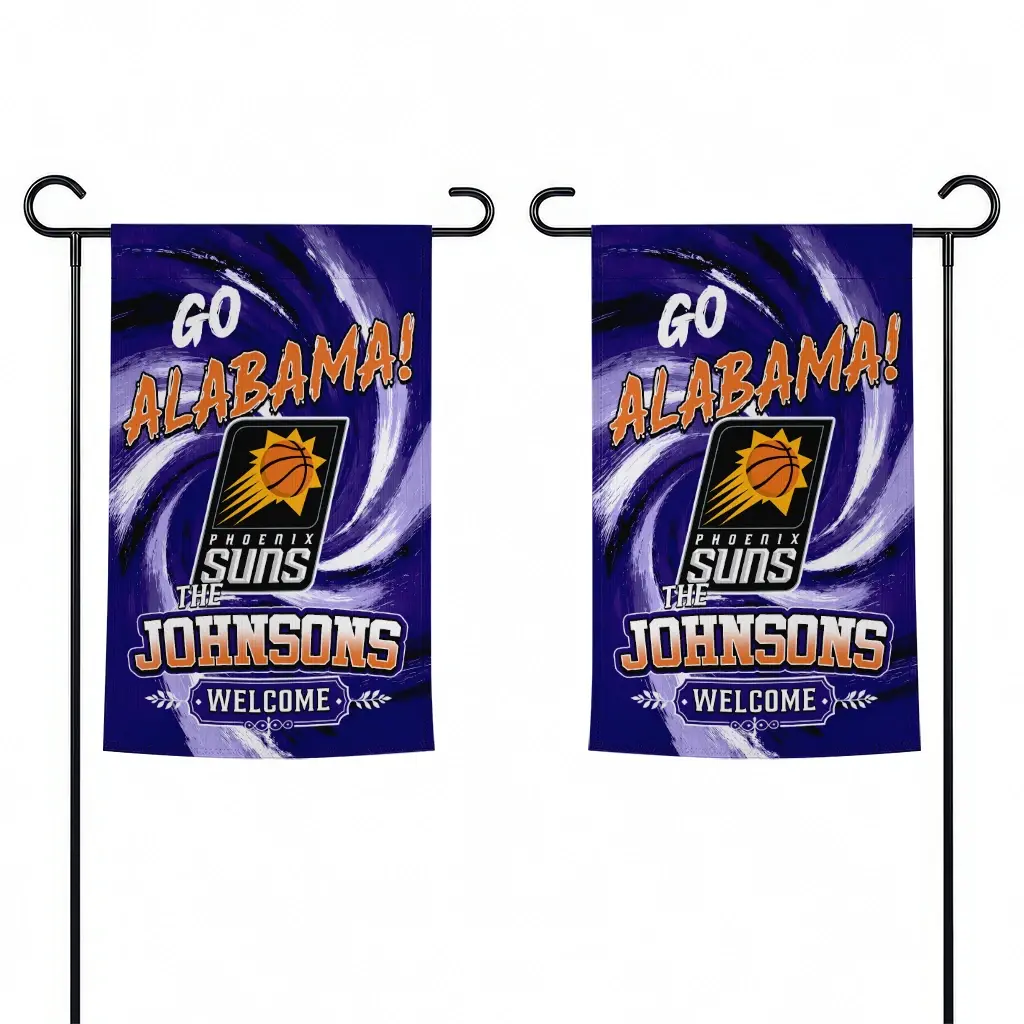 Phoenix Suns Garden Flag Customized Swirl Vortex Purple Fashion Forward Phoenix Suns Garden Flag Customized Swirl Vortex Purple Fashion Forward