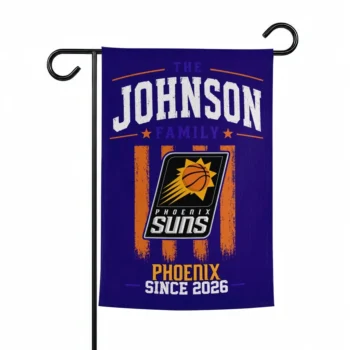 Phoenix Suns Garden Flag Personalized Distressed Stripes Purple Best Selling