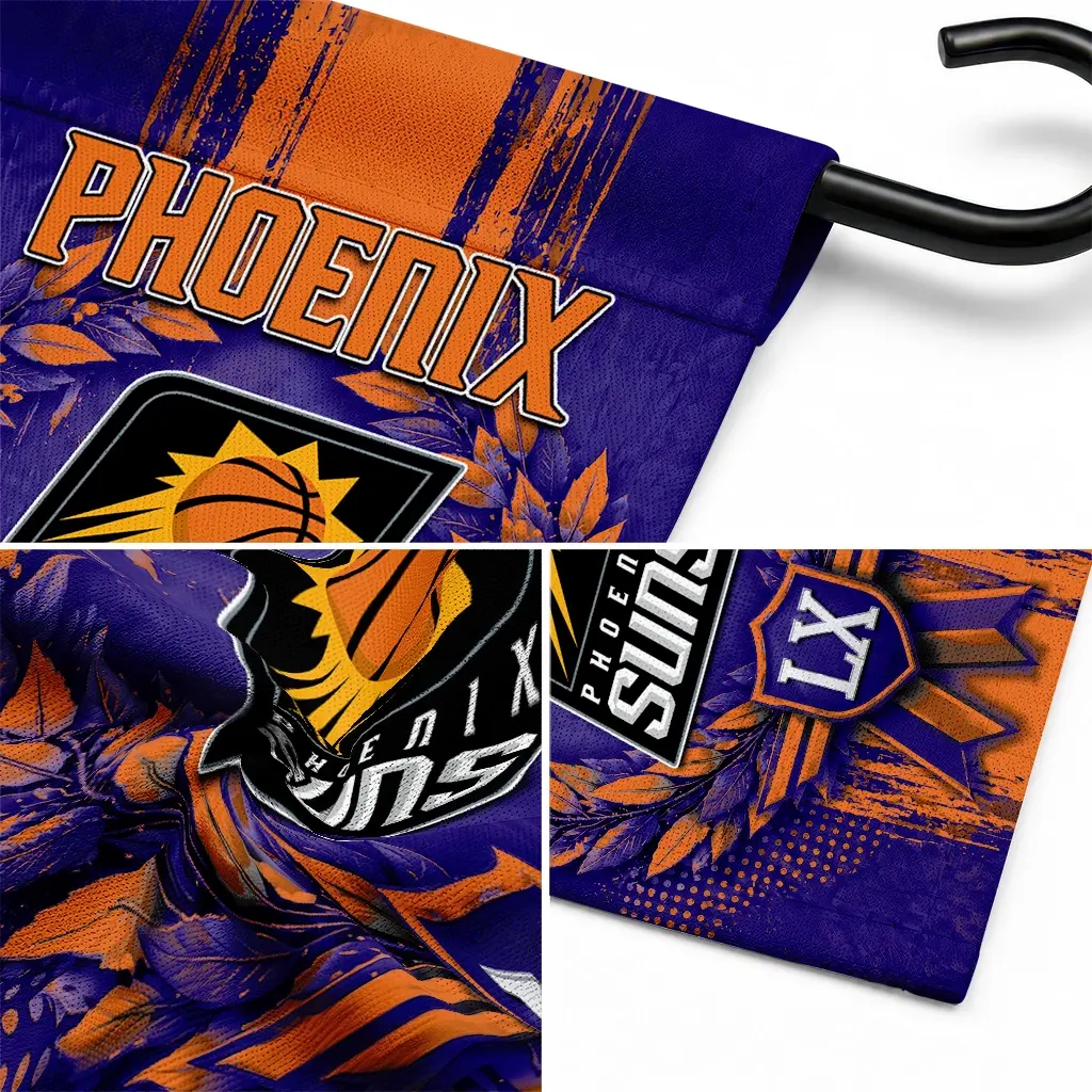 Phoenix Suns Garden Flag Personalized Laurel Wreath Purple Latest Model Phoenix Suns Garden Flag Personalized Laurel Wreath Purple Latest Model