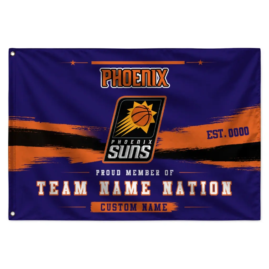 Phoenix Suns House Flag Custom Brushed Streaks Purple Best Selling Phoenix Suns House Flag Custom Brushed Streaks Purple Best Selling