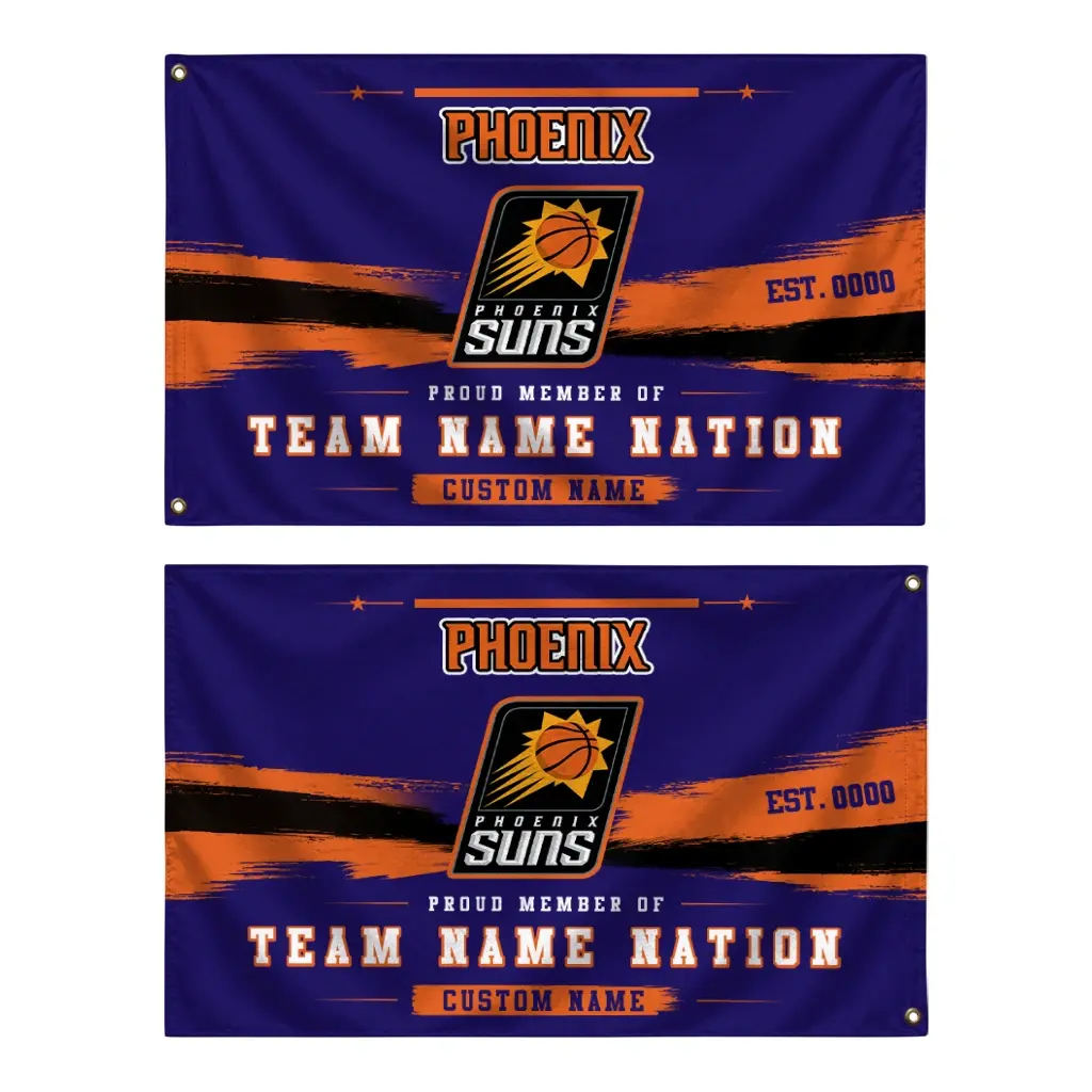 Phoenix Suns House Flag Custom Brushed Streaks Purple Fashion Forward Phoenix Suns House Flag Custom Brushed Streaks Purple Fashion Forward