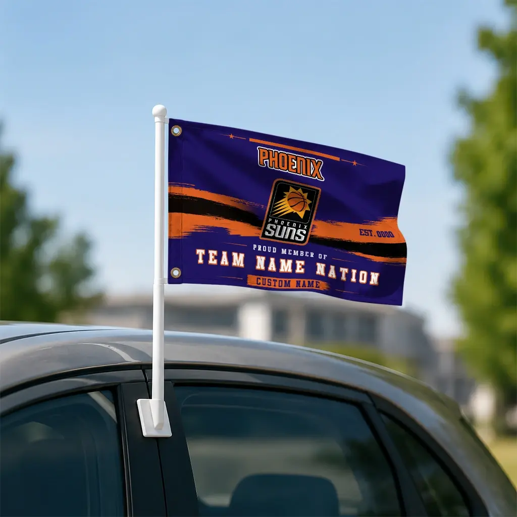 Phoenix Suns House Flag Custom Brushed Streaks Purple Latest Model Phoenix Suns House Flag Custom Brushed Streaks Purple Latest Model