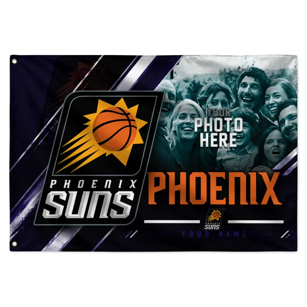Phoenix Suns House Flag Customized Diagonal Stripes Purple Best Selling Phoenix Suns House Flag Customized Diagonal Stripes Purple Best Selling