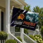 Phoenix Suns House Flag Customized Diagonal Stripes Purple Best Selling
