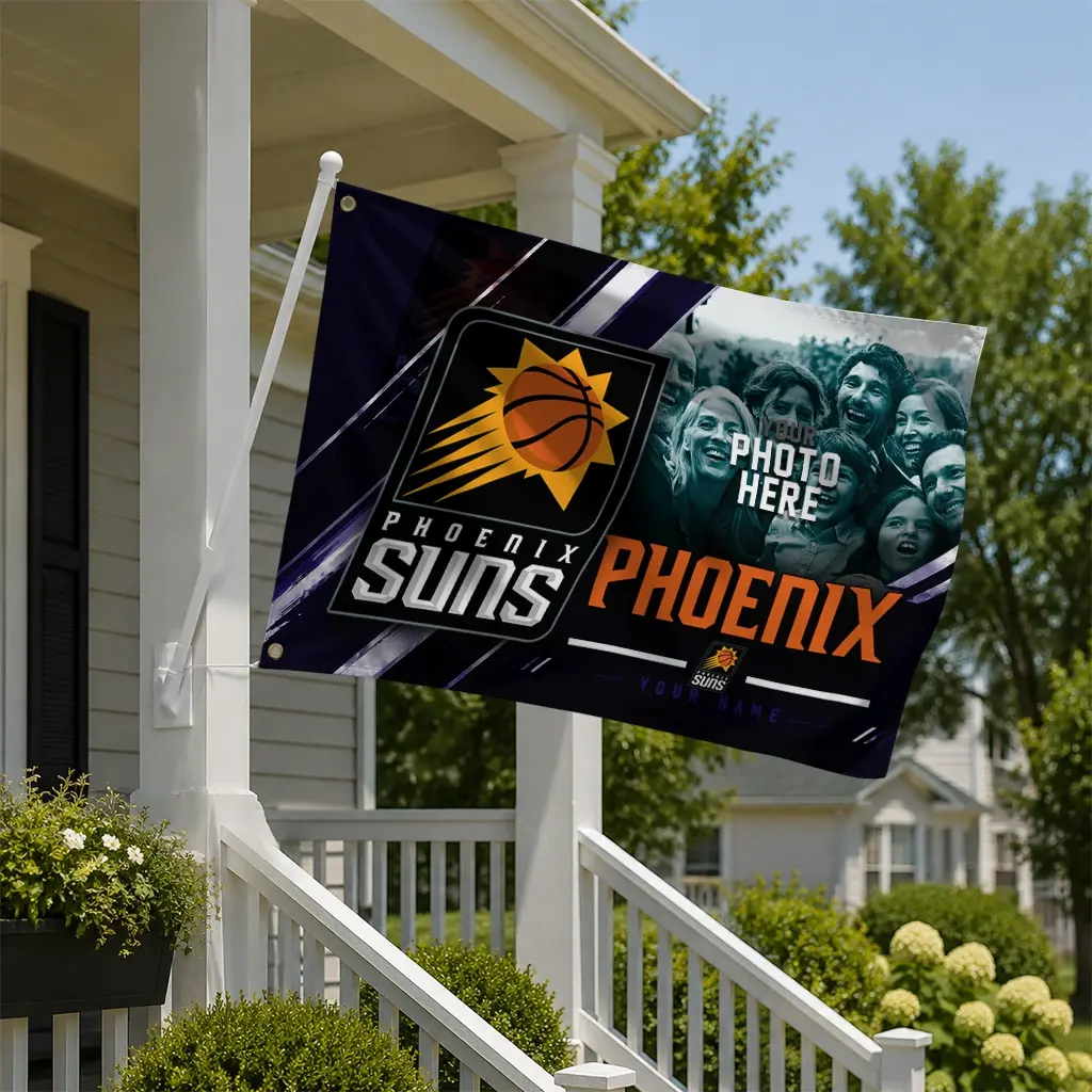 Phoenix Suns House Flag Customized Diagonal Stripes Purple New Arrival Phoenix Suns House Flag Customized Diagonal Stripes Purple New Arrival